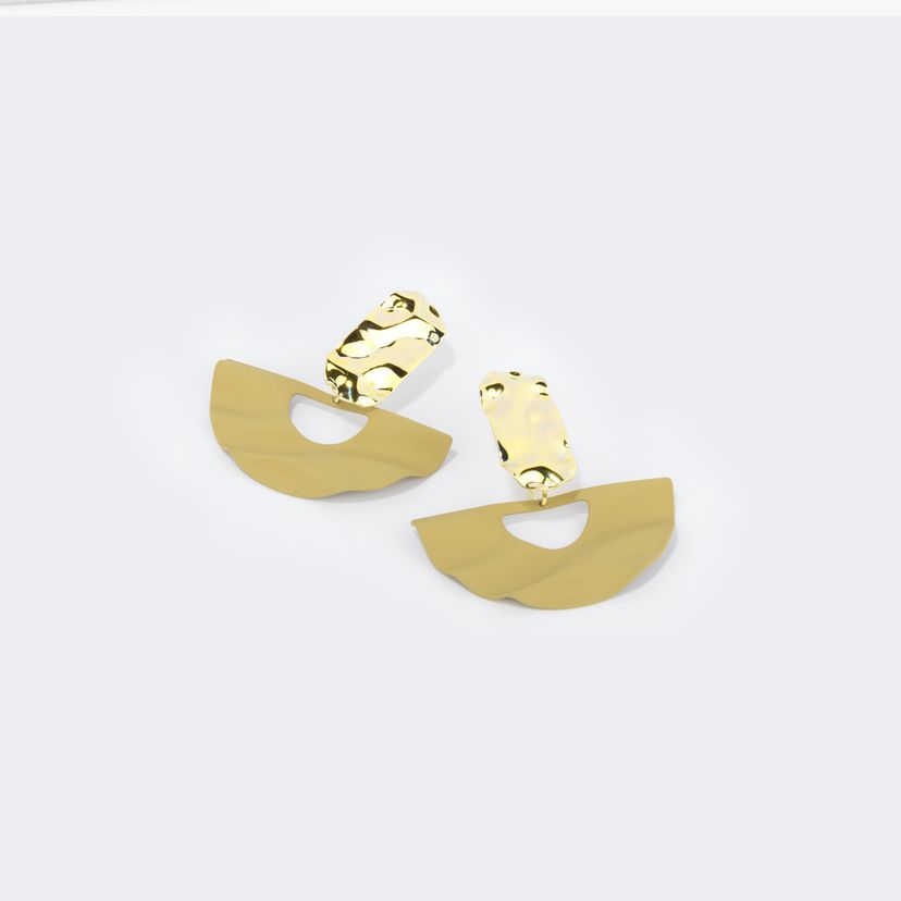 Stylish Semicircle Metal Earrings