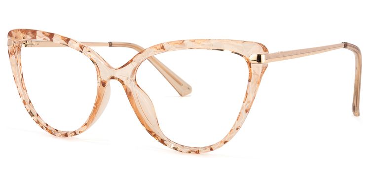 Lucas Cateye Beige Glasses