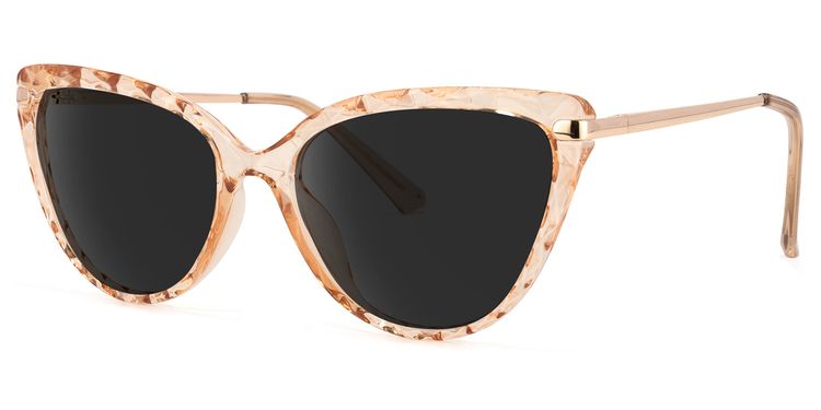 Lucas Cateye Beige Sunglasses