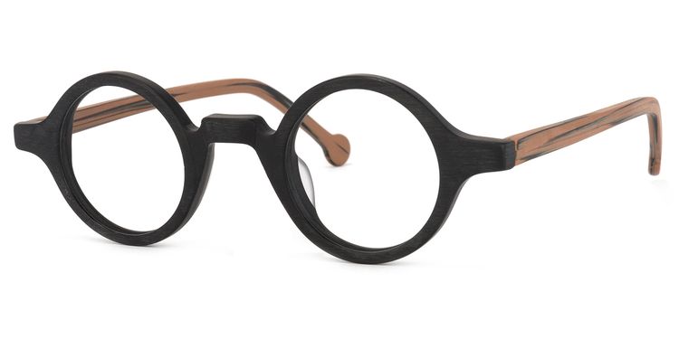 Arale Round Black Glasses
