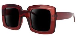 Quincey Square Dark-Red Glasses1