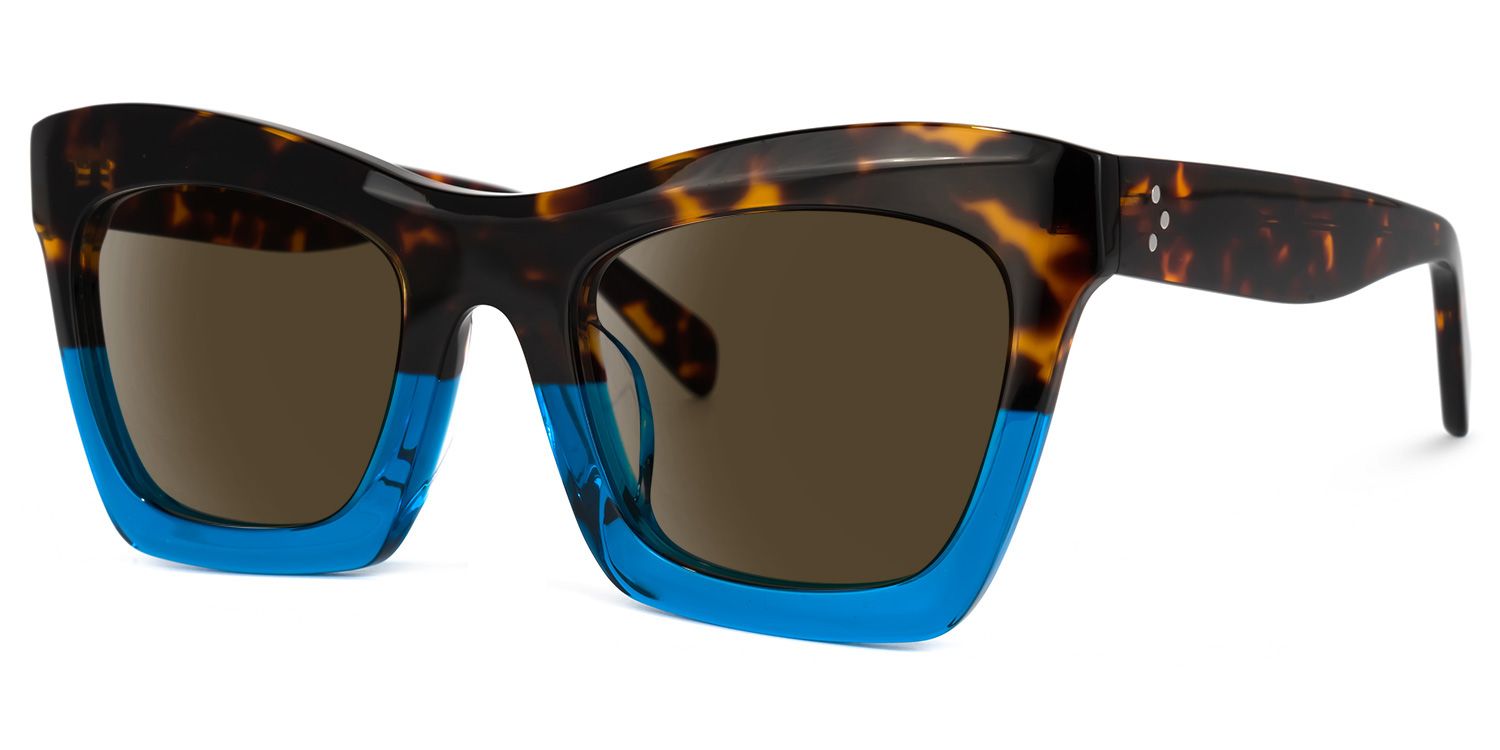 Benitez Rectangle Blue Sunglasses for Women & Men | ZEELOOL UK1