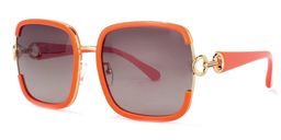 Whelan Square Orange Sunglasses1