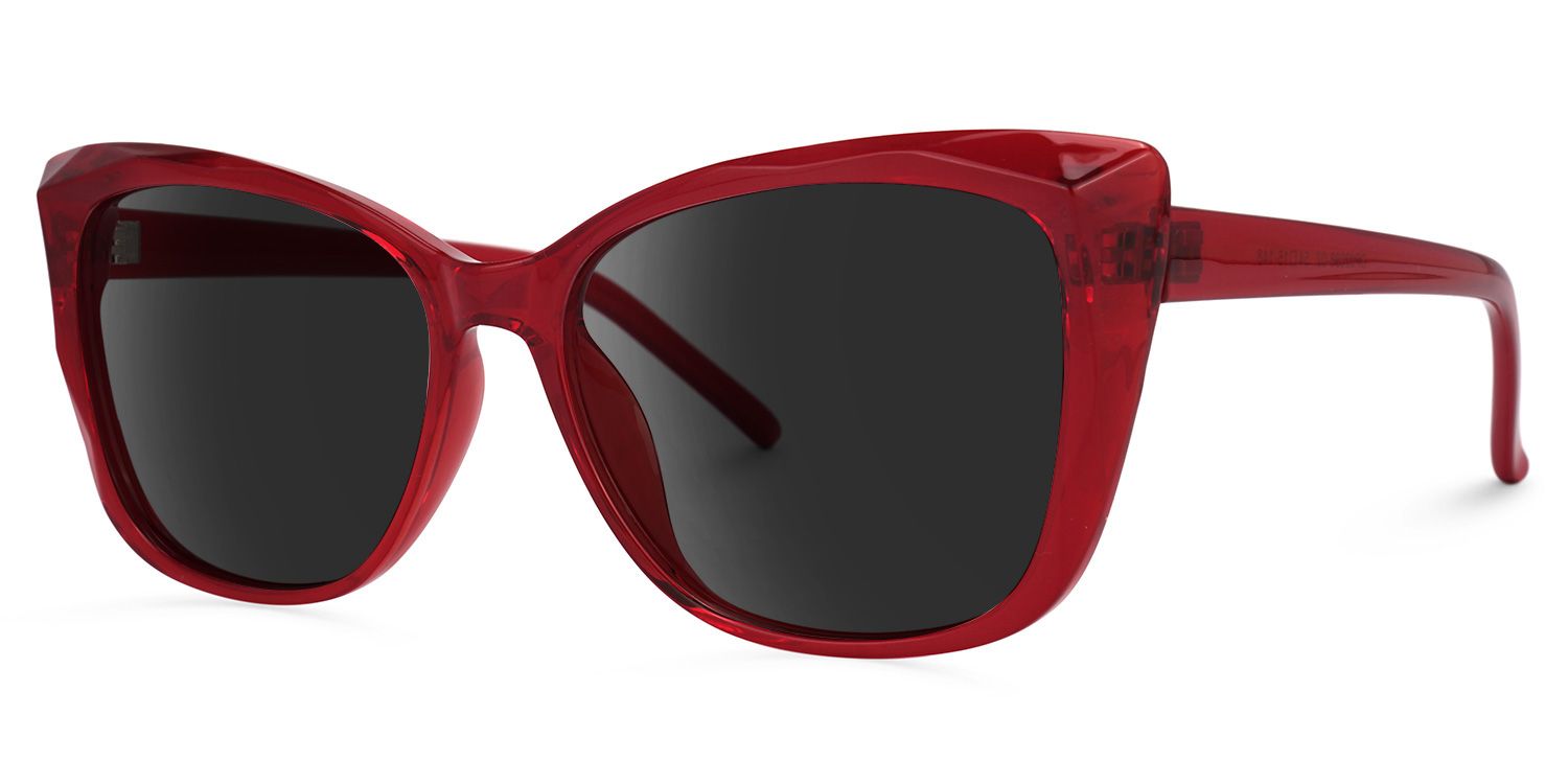 Farris Cat Eye Red Sunglasses for Women & Men | ZEELOOL UK1