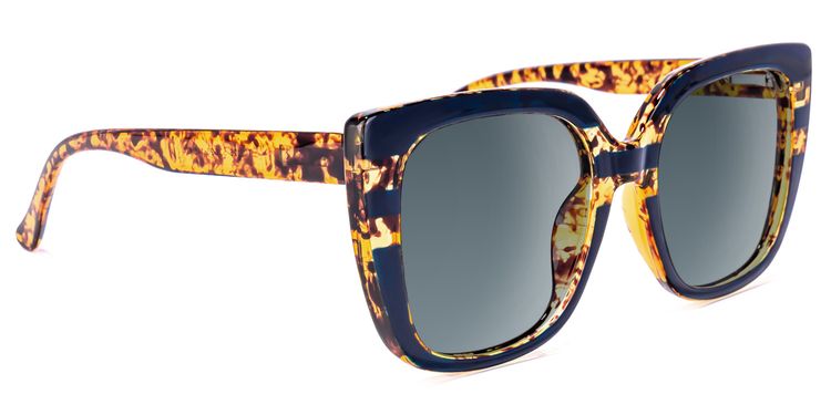 Brenda Square Dark-Blue Sunglasses
