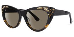 Pamela Cateye Tortoise-Gold Sunglasses1