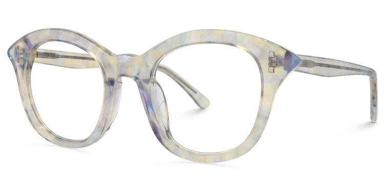 Carlock Square White Glasses