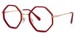 Nathaniel Geometric Red Glasses1