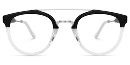 Watson Aviator Black-Clear Glasses 0