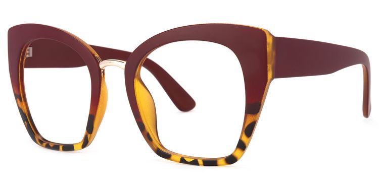 Denis Cat Eye Red Glasses