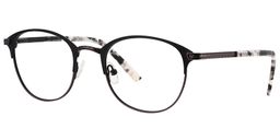 Beata Oval Black Glasses2