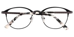 Beata Oval Black Glasses4