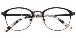 Beata Oval Black Glasses1