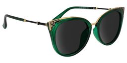 Dalton Cat Eye Dark Green Sunglasses2