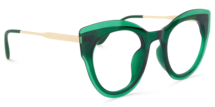 Demetrius Cat Eye Dark Green Glasses