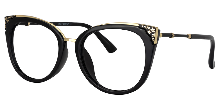 Dalton Cat Eye Black Glasses