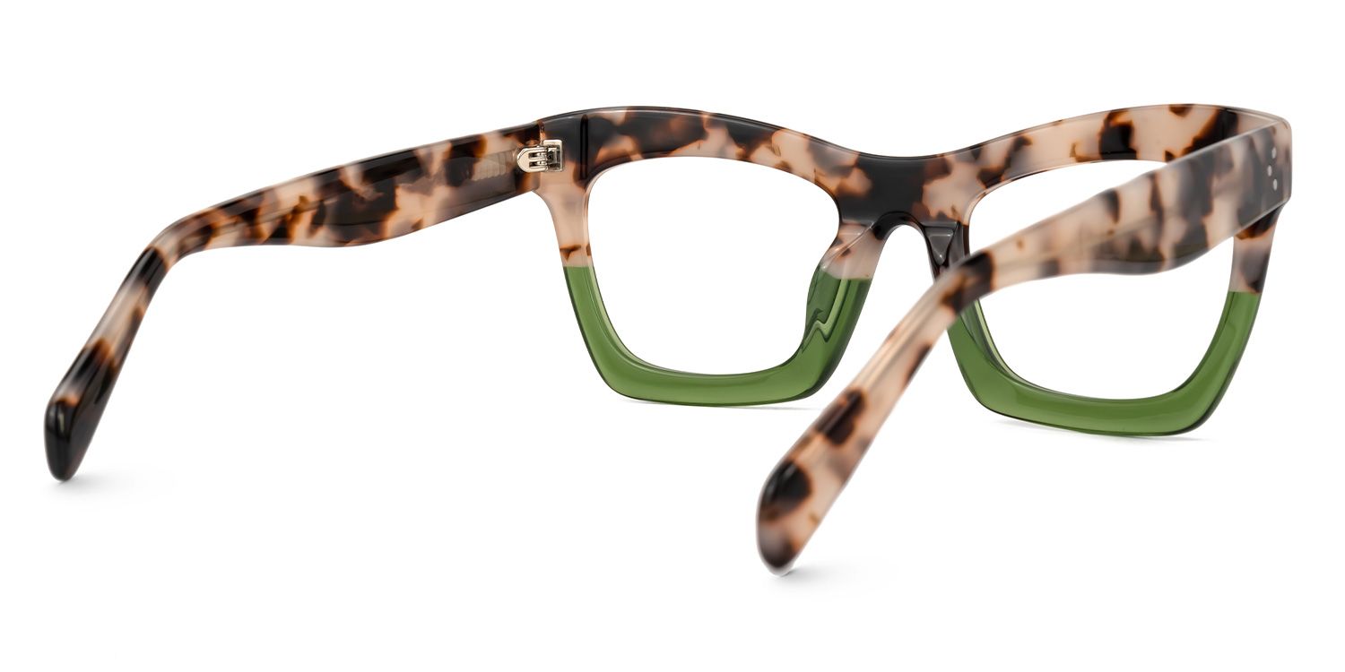 Benitez Square Two-Tone Frame & Prescription Eyeglasses5