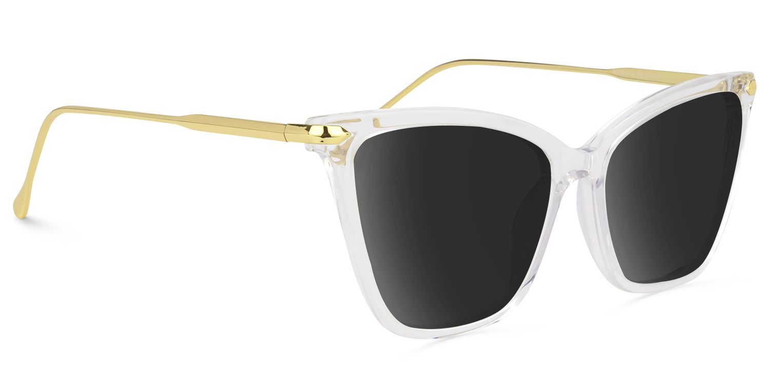 Hilary Butterfly Clear Full Rim Sunglasses | ZEELOOL UK2