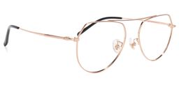 Ewan Geometric Rose-Gold Glasses1