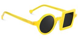Paola Asymmetric Yellow Sunglasses2