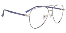Paige Aviator Silver Glasses2