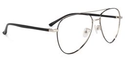 Paige Aviator Black-Silver Glasses2