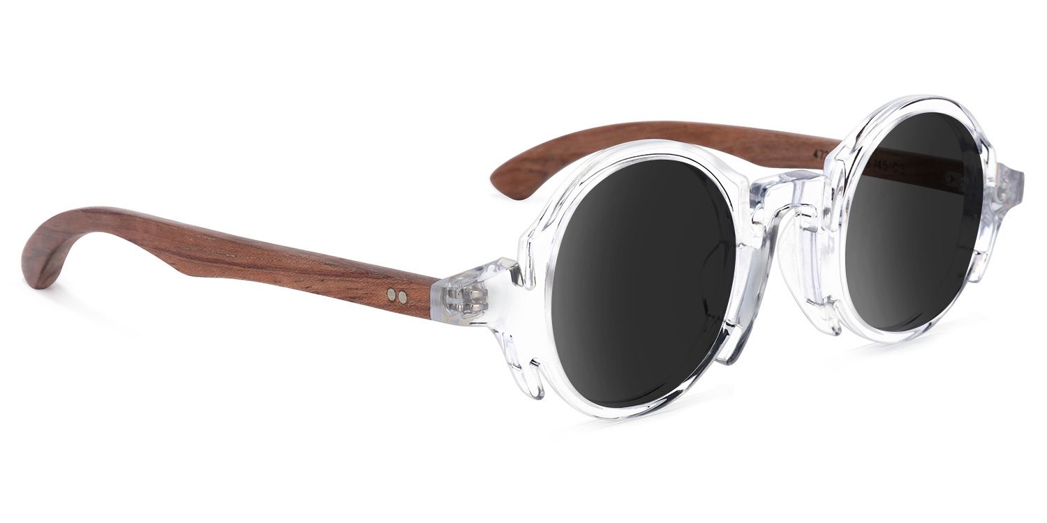 Charlie Clear Frame Sunglasses with Round Style | ZEELOOL UK2