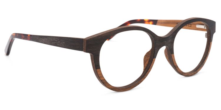 Carla Round Wood Glasses