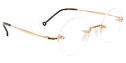 Jasmine Round Gold Glasses2