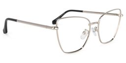 Qasim Cateye Silver Glasses2