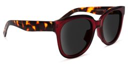 Harrell Square Dark-Red Sunglasses2