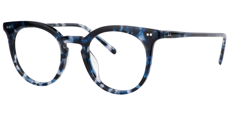 Round Blue-Black Glasses | Zeeelool Eyeglass Frames2