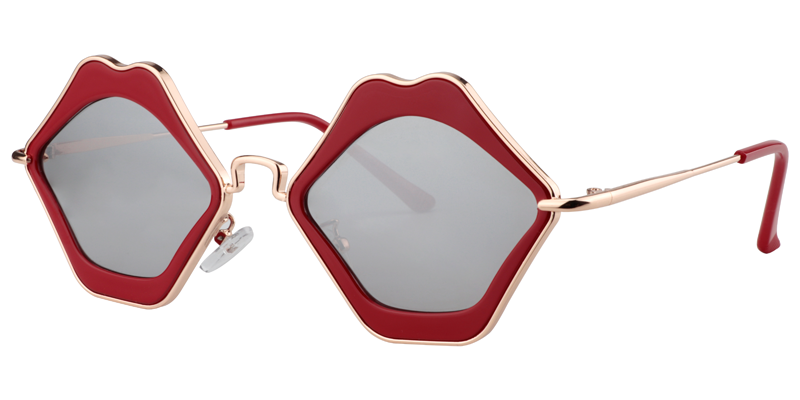 Lip-Shaped Red Sunglasses | Zeelool Sunglasses2
