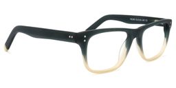Tegan Rectangle Dark-Green Glasses2