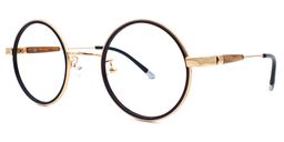 Leon Round Black Glasses6