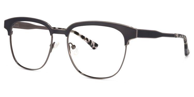 Wren Dark-Gray Browline Glasses