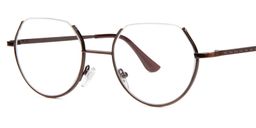 Zachary Half Rim Brown Glasses2
