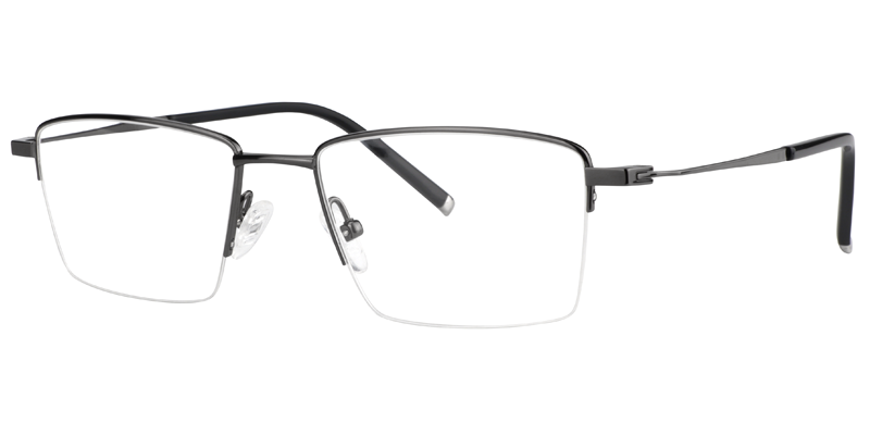 Rectangle Black Glasses | Zeelool Titanium Eyeglasses2