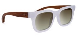 Diana Rectangle White Sunglasses2