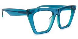 Cecile Cat Eye Blue Glasses2