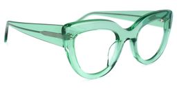 Caren Cateye Green Glasses2