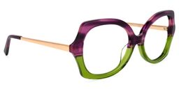 Sugarplum Geometric Purple-Green Glasses2
