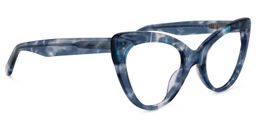 Stjules Cateye Blue Glasses2