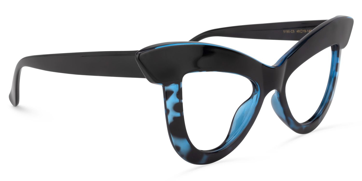 Cat Eye Blue-Tortoise Glasses | Zeelool Glasses1