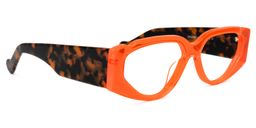 Sofia Geometric Orange Glasses2
