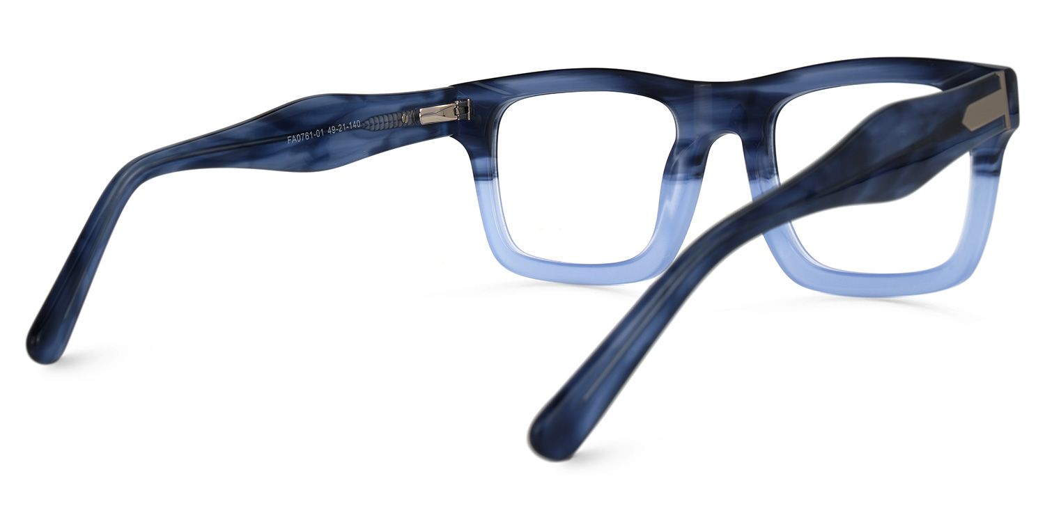 Rectangle Light Blue Glasses3