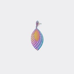 Stylish Leaf Shape Purple Earrings2