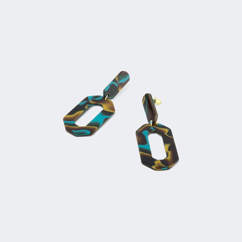 Stylish Geometric Floral Earrings