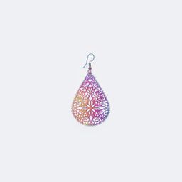 Stylish Teardrop Purple Earrings2