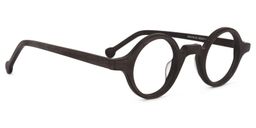 Arale Round Burnt Umber Glasses2